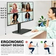 thumbnail image 3 of Single Monitor Stand Mount for 13-32 Inch Screens, Free-Standing Riser with Swivel Tilt Rotation Height Adjustable, Universal Desk up to 44lbs, 75x75, 100x100mm, 3 of 4