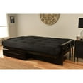 thumbnail image 3 of Wooden Futon Frame Set - Convertible Sofa Bed with Mattress - Espresso Finish, 3 of 6