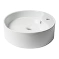 thumbnail image 2 of Pemberly Row White 22" Oval Above Mount Ceramic Sink with Faucet Hole, 2 of 5