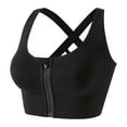 thumbnail image 3 of vigerkar Zip Front Closure High Impact Sports Bra for Women Racerback Sports Bra High Support Workout Running Bras Black, XL, 3 of 9