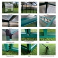 thumbnail image 2 of 6x8 FT Greenhouse for Outdoors with Quick Setup Structure and Roof Vent, Polycarbonate Outdoors Greenhouse, Aluminum Large Walk-in Greenhouse for Outside Garden Backyard, Green, 2 of 8