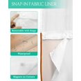 thumbnail image 3 of No Hook Shower Curtain with Snap in Liner, Abstract Ombre Burnt Orange Gradient Hotel Shower Curtains for Bathroom, Washable Shower Curtain Liner Set with Mesh Top Window, 48"x72", 3 of 6