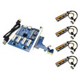 thumbnail image 2 of 4 puertos USB 3.0 PCI-e X1 Tarjeta de expansión PCIe USB Hub Riser (adaptador + 6 pines), 2 of 9