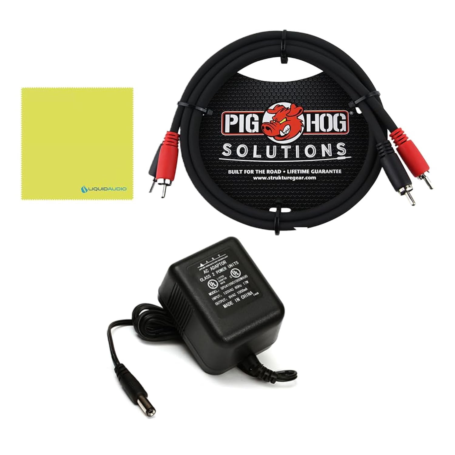 Art DJ PRE II Phono Preamp Bundle with Pig Hog Dual Cable RCA - RCA Cables 3ft and Liquid Audio Instrument Polishing Cloth - Phono Preamp for Turntable, Record Player