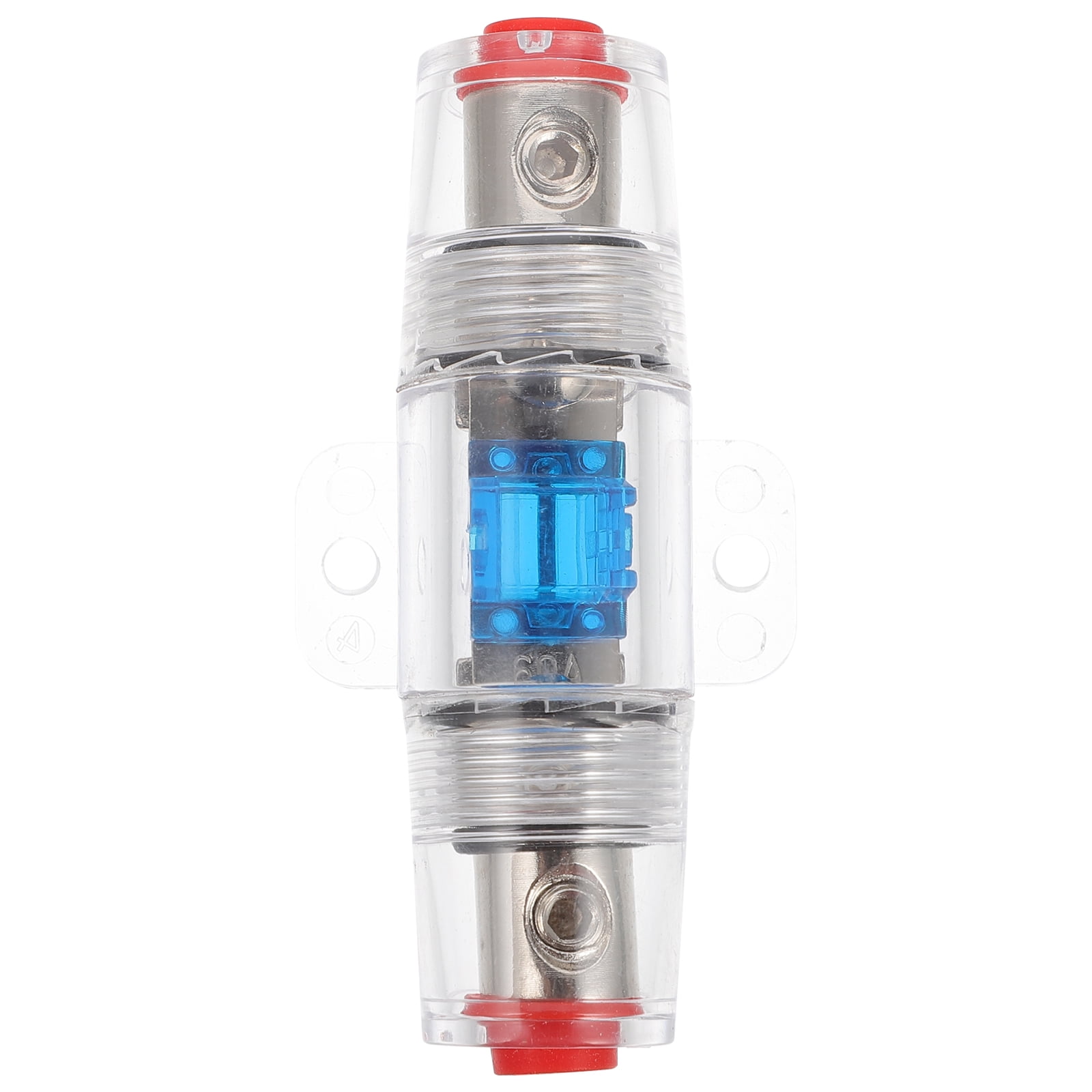 Car Speaker Fuse Holder Transparent Fuse Safety Seat Accessory with 60A