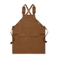 thumbnail image 4 of GROWTH TANK Canvas Apron Gardening Apron Multipurpose Chef Apron for Men Pottery Working Brown, 4 of 9