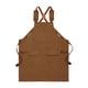 thumbnail image 4 of Delantal de lona para hornear, multiusos, con bolsillo, sin mangas, resistente, para trabajo Marrón, 4 of 9