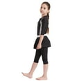 thumbnail image 5 of Glisme Girls Swimsuits Full Coverage Swimwear For Long Sleeve Swim With Skirt Swim Dress Pool Beach Ocean Water Outfit Size 2-3 Years Black, 5 of 8