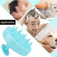 thumbnail image 3 of cepillos para champú y cabello, para depurar el cuero cabelludo, cabezal de ducha, masajeador para lavar la caspa y eliminar el crecimiento del cabello para mujeres, hombres y mascotas, 3 of 6