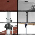 thumbnail image 4 of Gymax Parasol Déporté Suspendu pour Patio 11 Pi, Inclinaison 360° avec Base, Rouge Brique, 4 of 8
