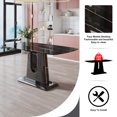 thumbnail image 3 of Sumdeal 63" Modern Faux Marble Dining Table for 4-6 people,Black Dining Table for Kitchen,Dining Room,Living Room, 3 of 6
