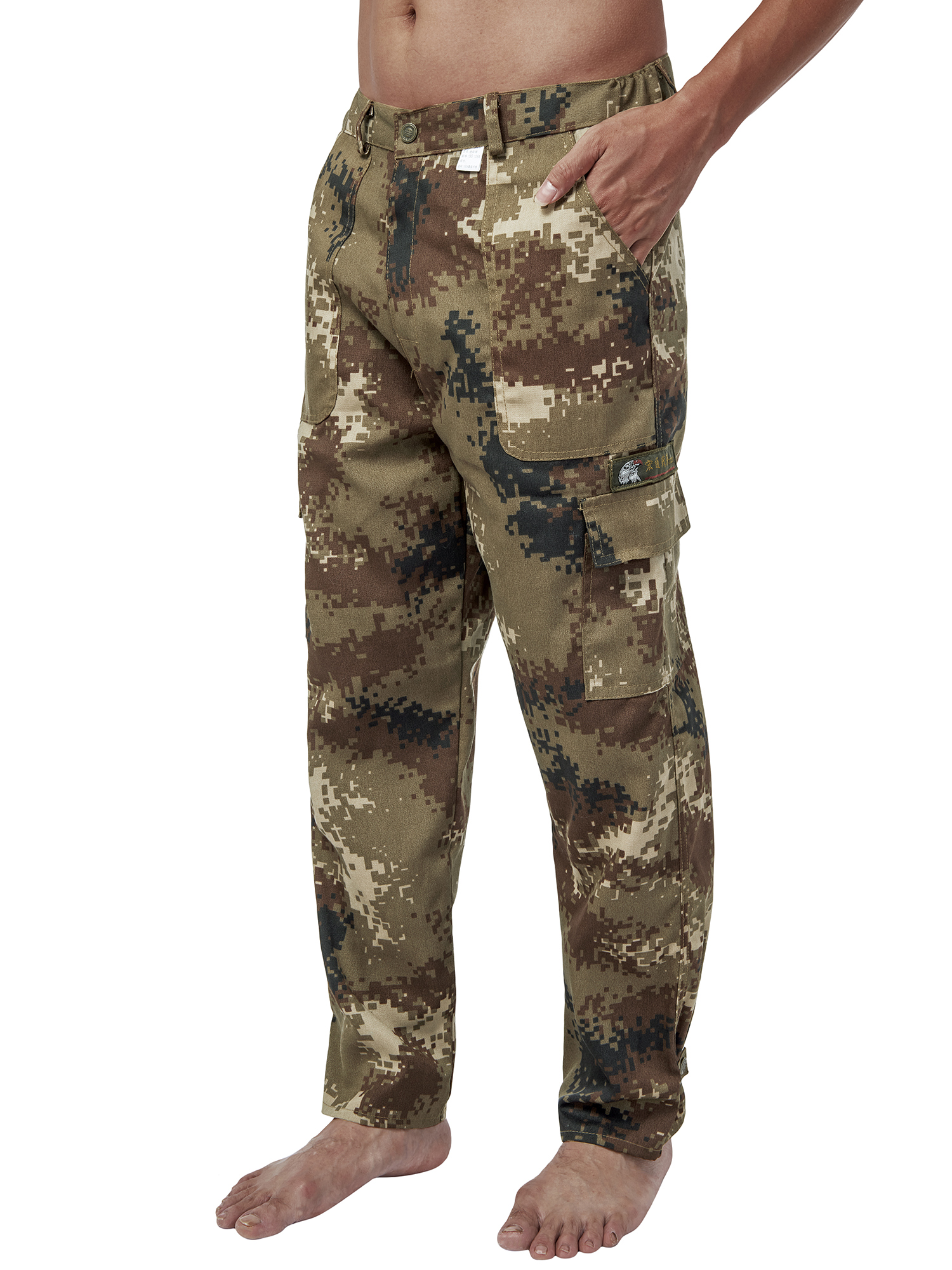 FOCUSSEXY Men Comfort Cargo Pant Tactical Combat Cargo Pocket Long Pants Work Wear Casual Bottoms Outdoor Camo Stretch Cargo Pants - image 2 of 7
