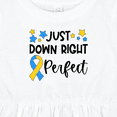 thumbnail image 4 of Inktastic Just Down Right Perfect Down Syndrome Awareness Ribbon Girls Baby Dress, 4 of 5