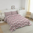 thumbnail image 3 of Erosebridal Geometry Bedding King Comforter Set for Teens, Purple Comforter Sets King Size, Rectangle Checkered Reversible Down Comforter, Lightweight Room Decor, 3 Pieces, 3 of 8