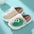 thumbnail image 2 of JACKSHIBO Winter Slippers for Kids Soft Plush Comfort Warm Slippers Dinosaur Pattern Bedroom House Indoor Shoes, 2 of 5