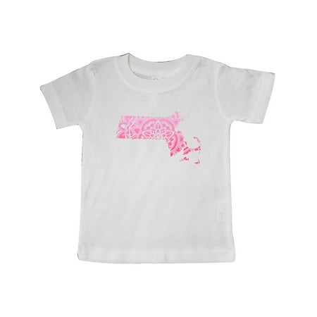 

Inktastic Massachusetts Silhouette Mandala Gift Baby Boy or Baby Girl T-Shirt
