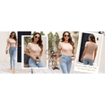 thumbnail image 3 of ANRABESS Women Boat Neck Tops Short Sleeve T-Shirts Ribbed Knit Tight Fitted Basic Tees Shirts 2026 Summer Clothes sky blue Small, 3 of 10