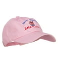 thumbnail image 5 of Happy Birthday America Embroidered Unconstructed Cap - Lt Pink OSFM, 5 of 5