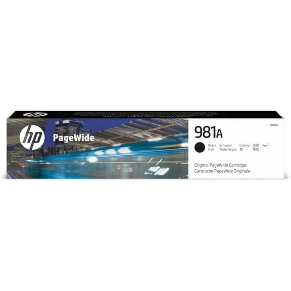 HP 981A Black Original PageWide Cartridge, ~6,000 pages, J3M71A