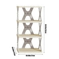 thumbnail image 3 of Oggfader 4-Tier Foldable Plastic Shoe Rack - No Assembly Required, Gray Ventilated Organizer for Entryway, Small Spaces, Apartments & Dorms, 3 of 6