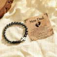 thumbnail image 3 of Cross Bracelet Gifts for Men Father Dad Husband Grandpa Brother Father's Day Birthday Graduation Anniversary Christmas Christian Obsidian Beads Bracelet Gifts for Men Teen Boys, 3 of 5