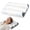 White with Gray, variant on CONCETTA Cloud-Shaped Deep Sleep Pillow, Includes Pillowcase, Contour Memory Foam Pillow for Side and Back Sleepers