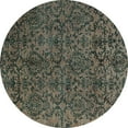 thumbnail image 1 of Ahgly Company Indoor Round Oriental Light Blue Modern Area Rugs, 5' Round, 1 of 4