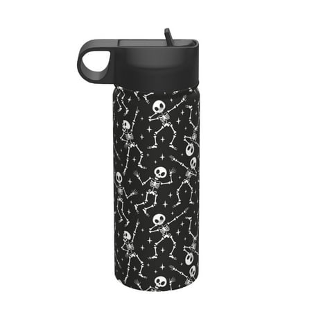 

Uemuo Retro Skeleton Dancing On Halloween Party Print 18oz Sports Insulated Kettle Water Bottle Outdoor Sports Bottle Insulated Hydration Bottle with Handle & Flip Straw