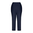 thumbnail image 5 of Womens Cotton Linen Harem Pants Summer Casual Tapered Cropped Baggy Lounge Trouser Lightweight Loose Yoga Capri Pants, 5 of 7