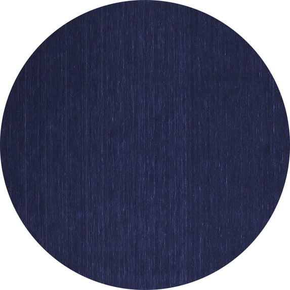 Ahgly Company Machine Washable Indoor Round Abstract Blue Contemporary Area Rugs, 5' Round