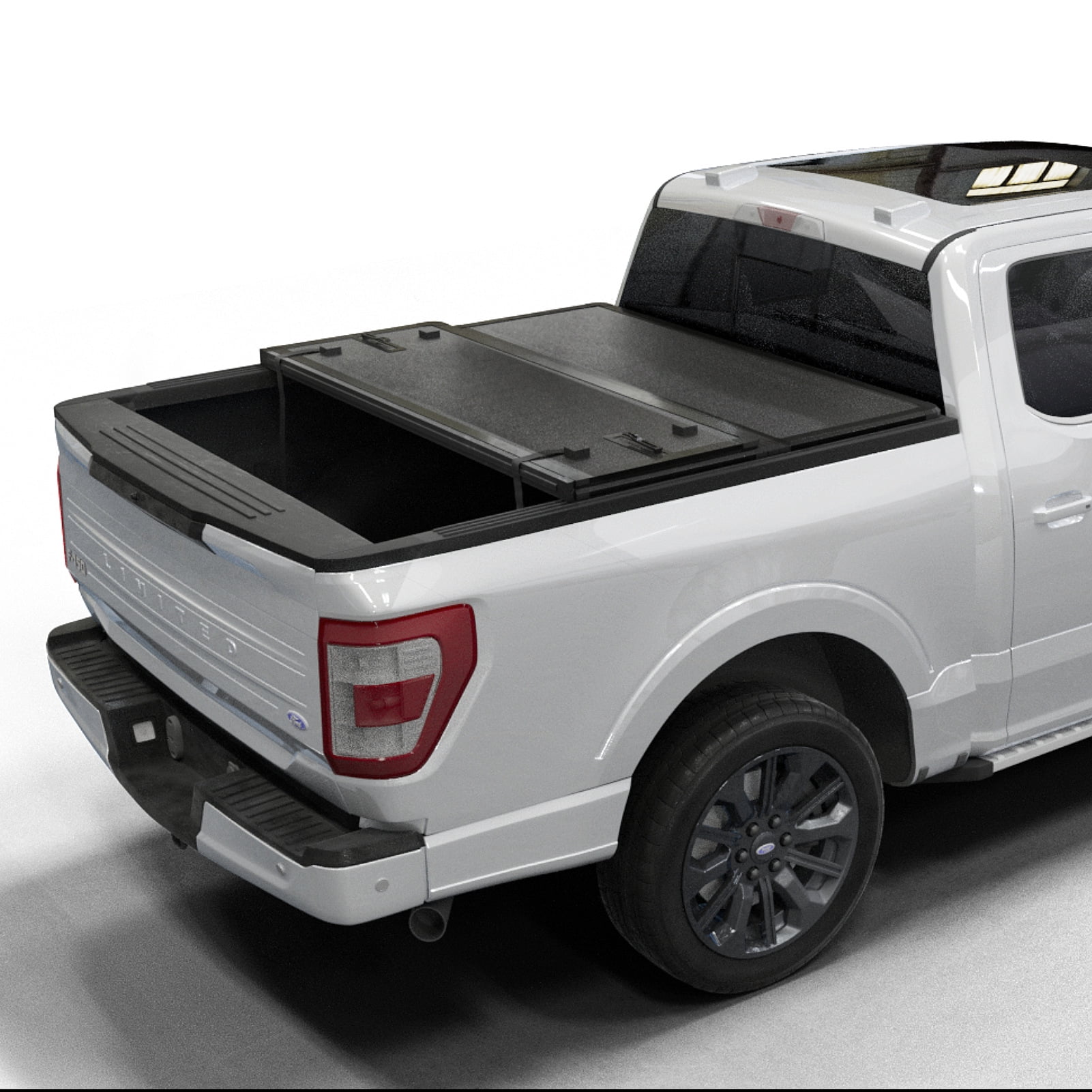Toptiny Hard Folding Truck Bed Tonneau Cover Fits 2015-2026 Ford F150 /Lightning 5'5"Bed