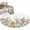 White Light Pink, variant on Round Area Rug 3 Ft, Spring Floral Washable Non-Slip Circle Carpet for Living Room/Bedroom, Watercolor Flower Eucalyptus Leaves Botanical Low-Profile Small Floor Mats Collection Rugs for Indoor