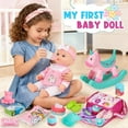 thumbnail image 2 of Aijohnny Baby Doll Stroller Toys Set with 12" Baby Doll, Quilt Pillow,Rocking Horse, Doll Accessories and 2 Sets Doll Clothes, Baby Doll Toys for Kids 3-5 5-7 Gifts, 2 of 9