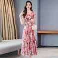 thumbnail image 1 of Plus Size Elegant Vintage Chiffon Dress For Women New Summer Lightweight Long Dress With Loose Fragments Elegant Style, 1 of 5