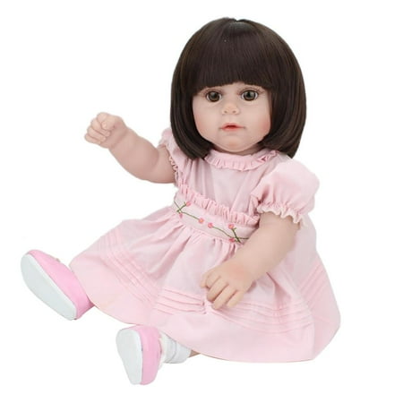 Flexible Reborn Girl Doll with Bob Haircut Model with Skirt Kids ...