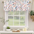 thumbnail image 2 of Colorful Botanical Curtain Valances for Windows, Kitchen Valance Window Treatments Panel 2 Pack, Rainbow Color Leaf Spring Rod Pocket Short Curtains for Bathroom Bedroom 42 x 18 Inch, 2 of 8