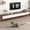 Walnut & White, variant on Blotout 94.5''Minimalist Floating TV Stand, Modern Wall-Mounted Media Console with 4 Drawers for Wall-mounted TV Up to 110'', Walnut & Black