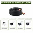 thumbnail image 2 of FITE ON 25ft Black BNC Video and Power Cable Wire Cord w/ Connector Compatible with CCTV Security Camera, 2 of 3