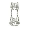 thumbnail image 1 of Sterling Silver Polished Cz Butterfly Double Finger Ring (Size 7) Made In India qr6660-7, 1 of 4