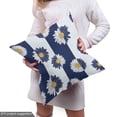 thumbnail image 5 of Ambesonne Daisy Fabric by the Yard Upholstery, Pop Art Chamomile Flower Art, 2 Yards, Dark Lavender White, 5 of 5