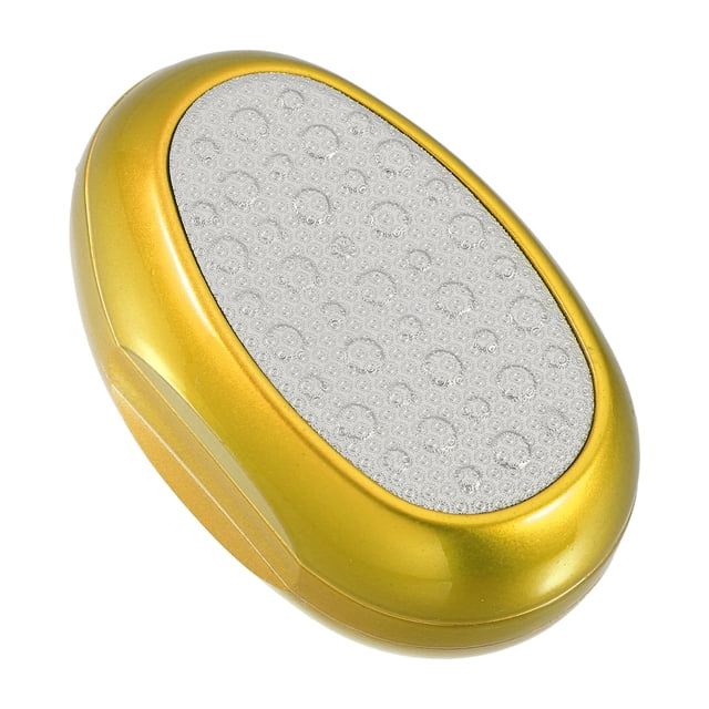 Unique Bargains Multi Purpose 3 in 1 Foot Callus Remover Foot File Pedicure ABS Stainless Steel Nano Glass Gold Tone