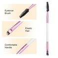 thumbnail image 4 of Unique Bargains 5pcs Soft Double Sided Eyebrow Brush Angled Eye Brow Brush Eyelash Extension Brush Pink White, 4 of 6