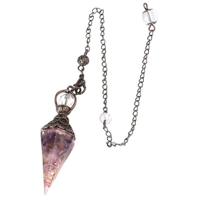 Crystal Pendulum Natural Stone Pendulums Pendant for Divination Dowsing