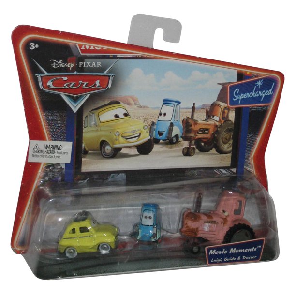 Disney Cars Movie Moments Supercharged Luigi Guido & Tractor Car Toy