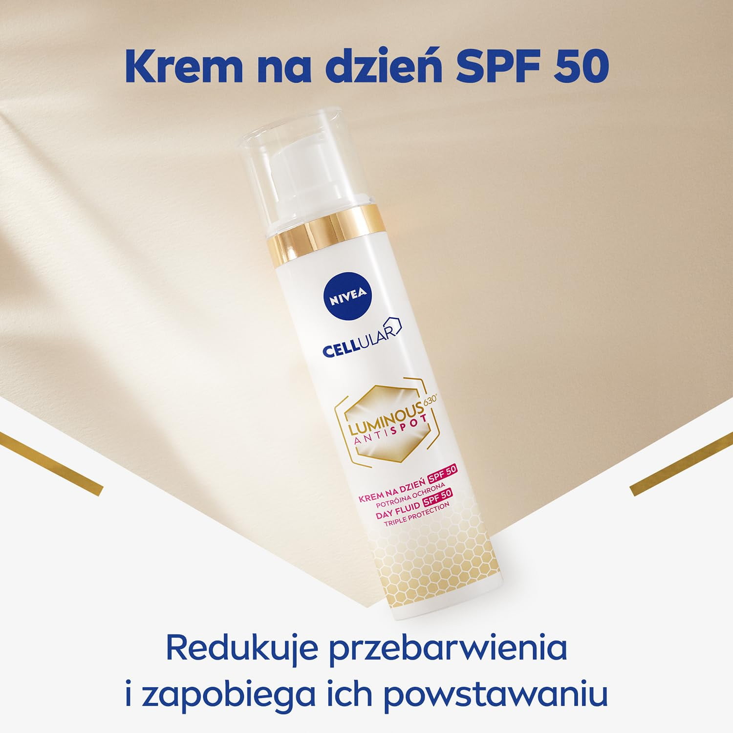 Nivea Cellular Luminous630 Anti-Pigment Spot Fluid (40Ml) Spf 50 Day Cream For Even, Moisturized Skin