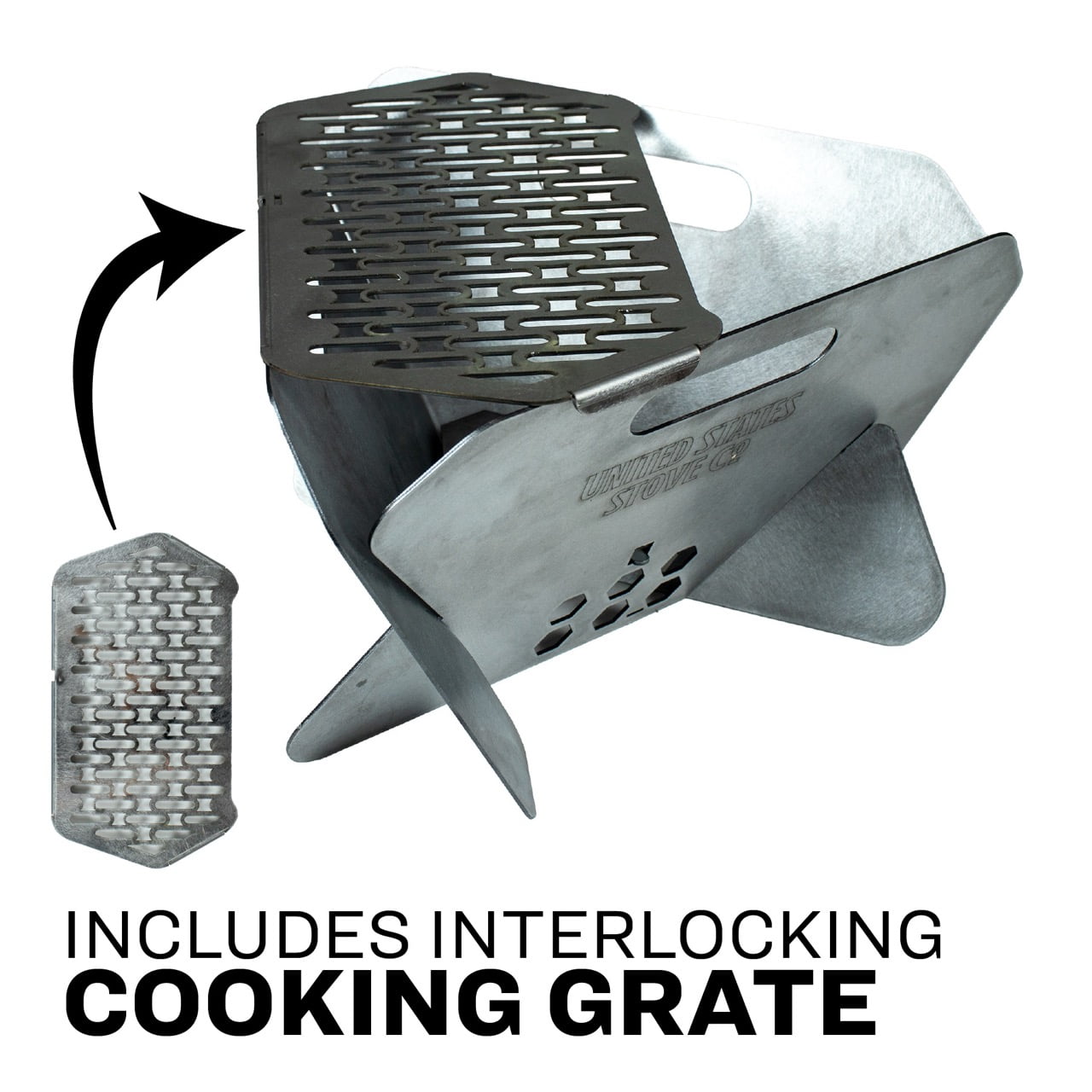 US Stove US14TP Portable Collapsible Triangular Fire Pit