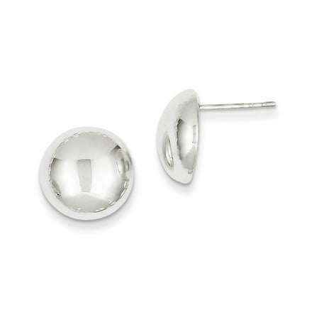 Sterling Silver 13MM Button Earrings