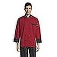 thumbnail image 3 of Uncommon Threads 0404-1909 Manteau de Chef Newport 10 Boutons en Bord Rouge/noir - 5XLarge, 3 of 4