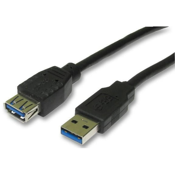 PRO SIGNAL - USB 3.0 A Male to A Female Lead, 2m Black