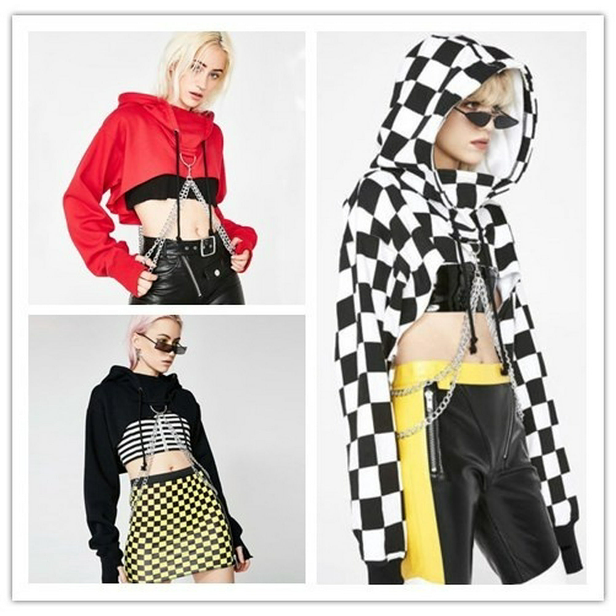 Sweater hoodie crop top hot sale